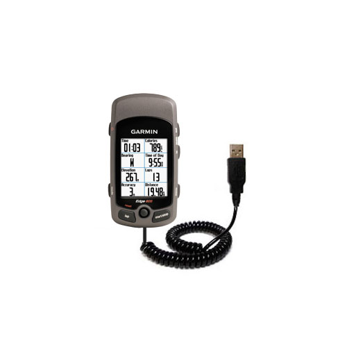 Coiled USB Cable compatible with the Garmin Edge 605
