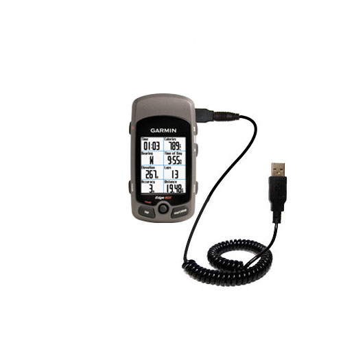 Coiled USB Cable compatible with the Garmin Edge