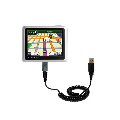 Coiled USB Cable compatible with the Garmin Nuvi 1200 1210