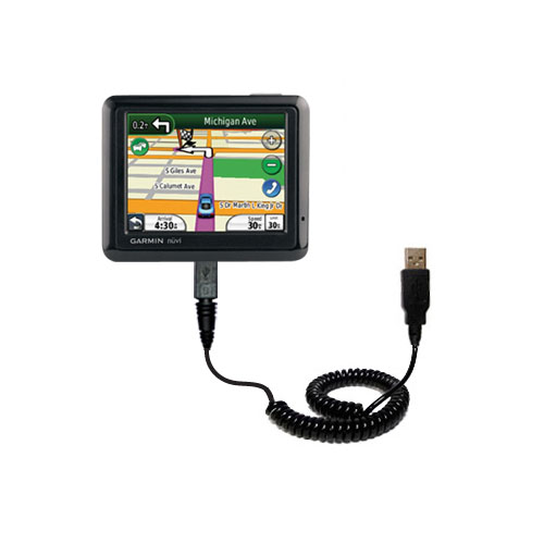 Coiled USB Cable compatible with the Garmin Nuvi 1260T