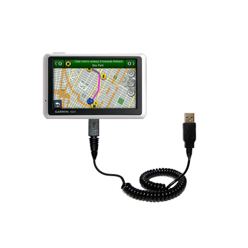 Coiled USB Cable compatible with the Garmin Nuvi 1300