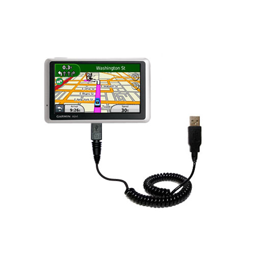 Coiled USB Cable compatible with the Garmin Nuvi 1350T
