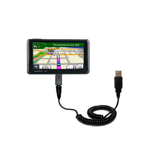 Coiled USB Cable compatible with the Garmin Nuvi 1390T