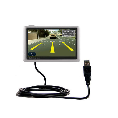 Classic Straight USB Cable suitable for the Garmin Nuvi 1450T with Power Hot Sync and Charge Capabilities - Uses Gomadic TipExchange Technology