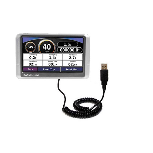 Coiled USB Cable compatible with the Garmin Nuvi 200W