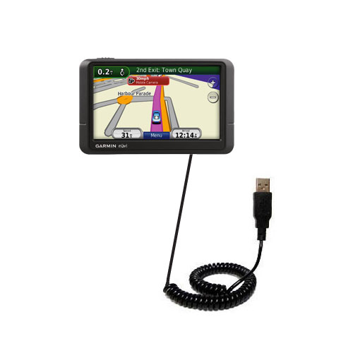Coiled USB Cable compatible with the Garmin Nuvi 245 245T 245WT