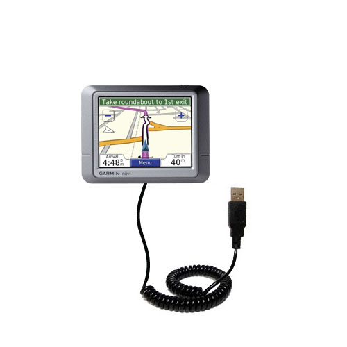 Coiled USB Cable compatible with the Garmin Nuvi 260