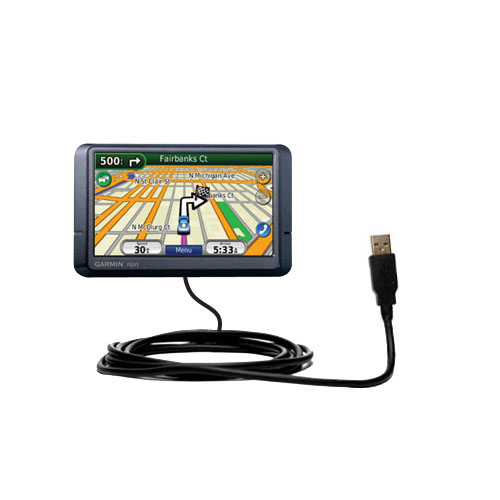 Classic Straight USB Cable suitable for the Garmin Nuvi 265WT 265T with Power Hot Sync and Charge Capabilities - Uses Gomadic TipExchange Technology