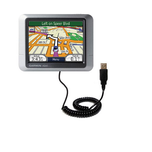 Coiled USB Cable compatible with the Garmin Nuvi 270