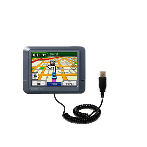 Coiled USB Cable compatible with the Garmin Nuvi 275T