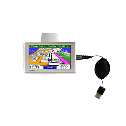 USB Power Port Ready retractable USB charge USB cable wired specifically for the Garmin Nuvi 610 and uses TipExchange