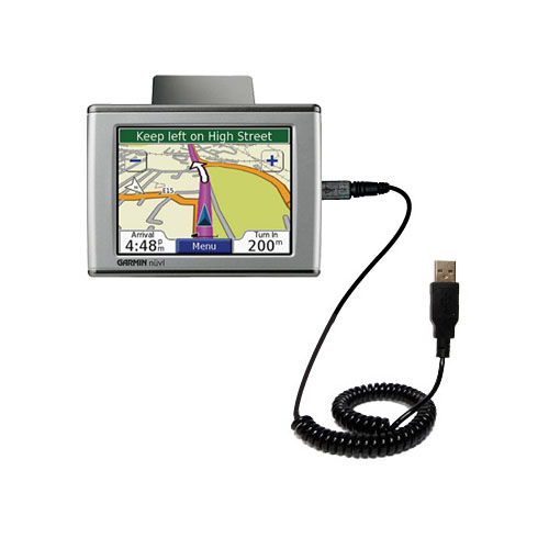 Coiled USB Cable compatible with the Garmin Nuvi 650