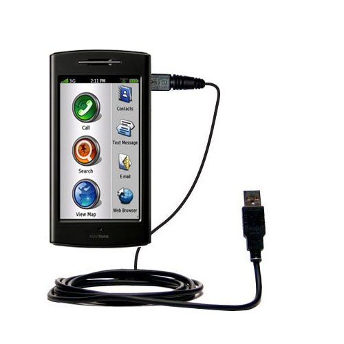Classic Straight USB Cable suitable for the Garmin Nuvifone G60 with Power Hot Sync and Charge Capabilities - Uses Gomadic TipExchange Technology