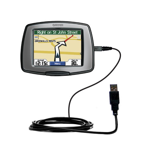 Classic Straight USB Cable suitable for the Garmin StreetPilot C340 with Power Hot Sync and Charge Capabilities - Uses Gomadic TipExchange Technology
