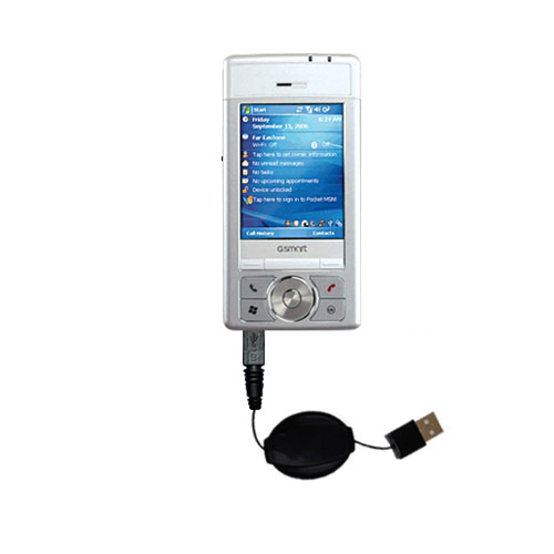 Retractable USB Power Port Ready charger cable designed for the Gigabyte GSmart i300 and uses TipExchange
