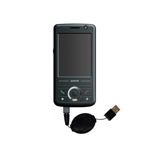 Retractable USB Power Port Ready charger cable designed for the Gigabyte GSMART MS800 MS802 MS820 and uses TipExchange