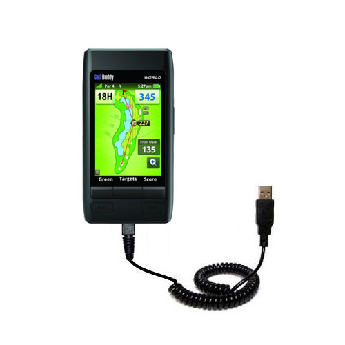 Coiled USB Cable compatible with the Golf Buddy World
