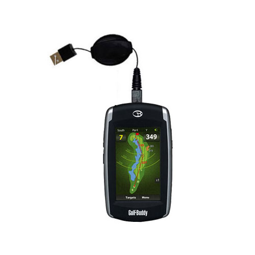 Retractable USB Power Port Ready charger cable designed for the Golf Buddy World Platinum and uses TipExchange