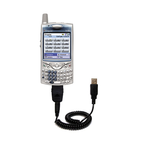 Coiled USB Cable compatible with the Handspring Treo 650