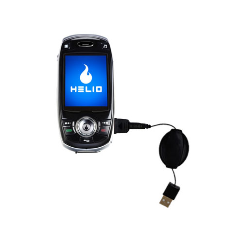 Retractable USB Power Port Ready charger cable designed for the Helio HERO and uses TipExchange