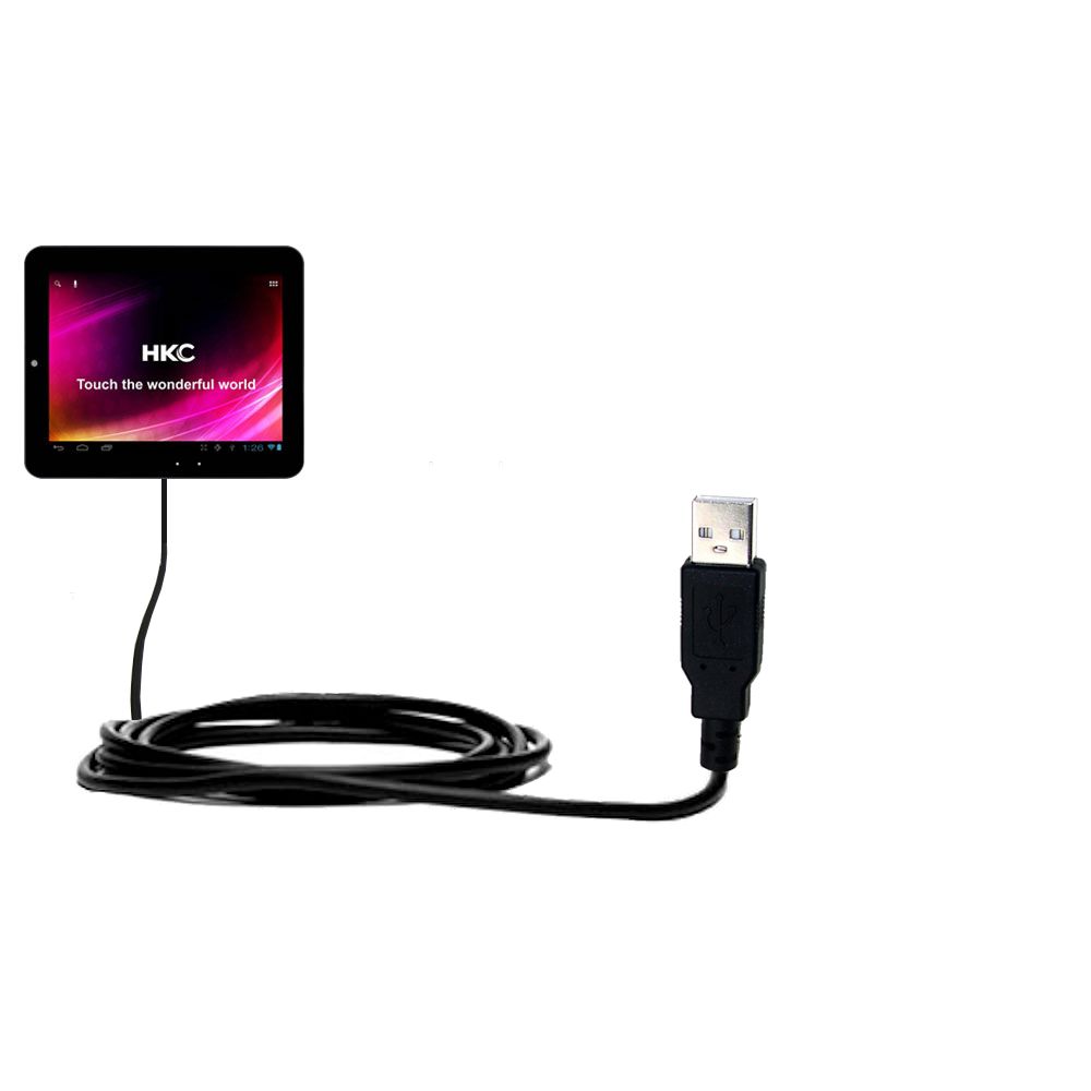 USB Cable compatible with the HKC P886A BK BBL APK Tablet
