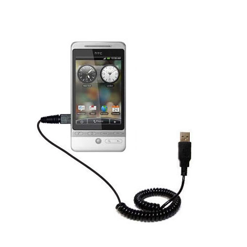 Coiled USB Cable compatible with the HTC 7 Pro