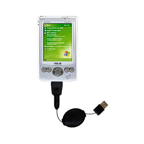 Retractable USB Power Port Ready charger cable designed for the HTC A620 and uses TipExchange