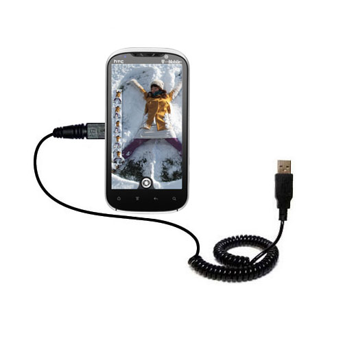 Coiled USB Cable compatible with the HTC Amaze 4G