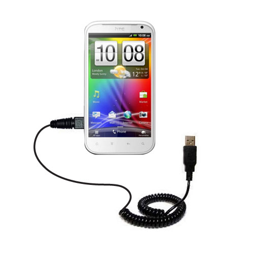 Coiled USB Cable compatible with the HTC Bliss