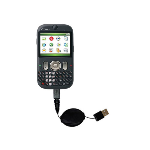 Retractable USB Power Port Ready charger cable designed for the HTC CDMA PDA Phone and uses TipExchange