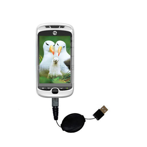 Retractable USB Power Port Ready charger cable designed for the HTC Espresso and uses TipExchange