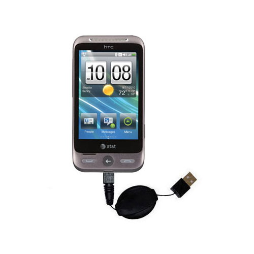Retractable USB Power Port Ready charger cable designed for the HTC Freestyle and uses TipExchange