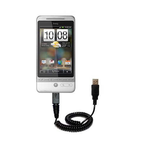 Coiled USB Cable compatible with the HTC Hero