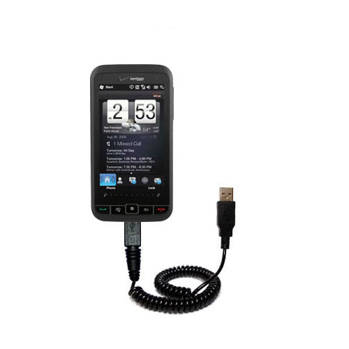 Coiled USB Cable compatible with the HTC Imagio