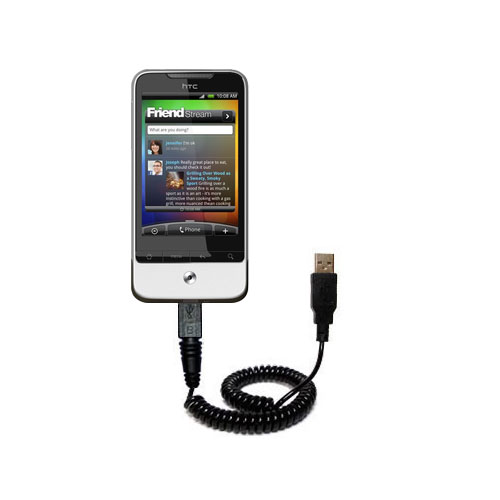 Coiled USB Cable compatible with the HTC Legend