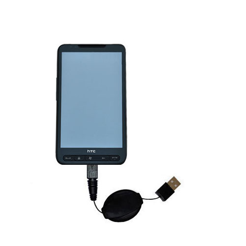 Retractable USB Power Port Ready charger cable designed for the HTC Leo and uses TipExchange