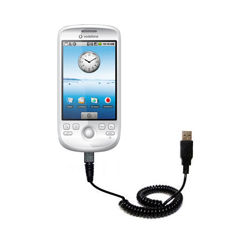 Coiled USB Cable compatible with the HTC Magic