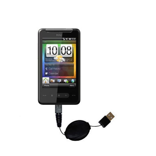 Retractable USB Power Port Ready charger cable designed for the HTC Photon and uses TipExchange