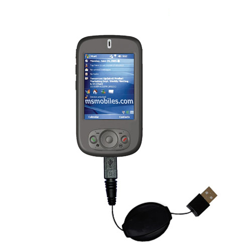 Retractable USB Power Port Ready charger cable designed for the HTC Prophet and uses TipExchange