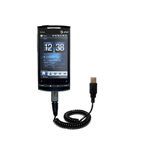 Coiled USB Cable compatible with the HTC Pure