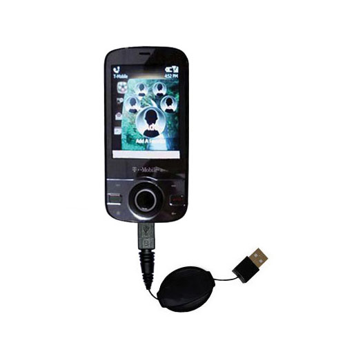 Retractable USB Power Port Ready charger cable designed for the HTC Shadow II and uses TipExchange