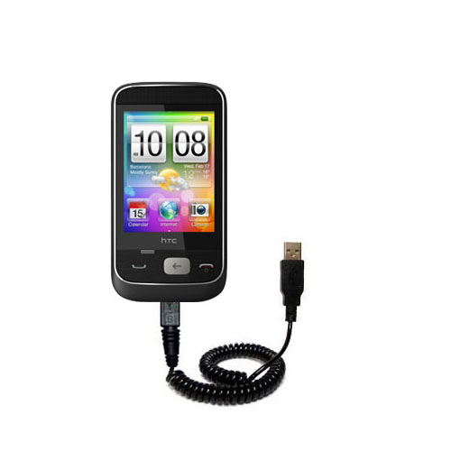 Coiled USB Cable compatible with the HTC SMART