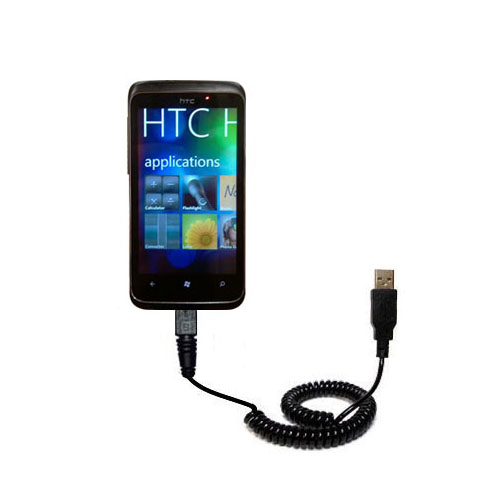 Coiled USB Cable compatible with the HTC Spark