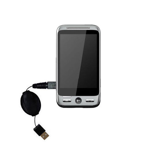 Retractable USB Power Port Ready charger cable designed for the HTC Speedy and uses TipExchange
