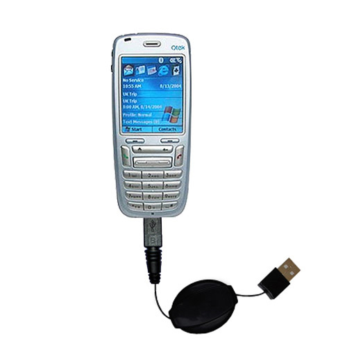 Retractable USB Power Port Ready charger cable designed for the HTC Typhoon Smartphone and uses TipExchange