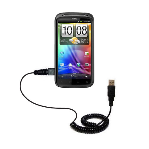 Coiled USB Cable compatible with the HTC Vigor