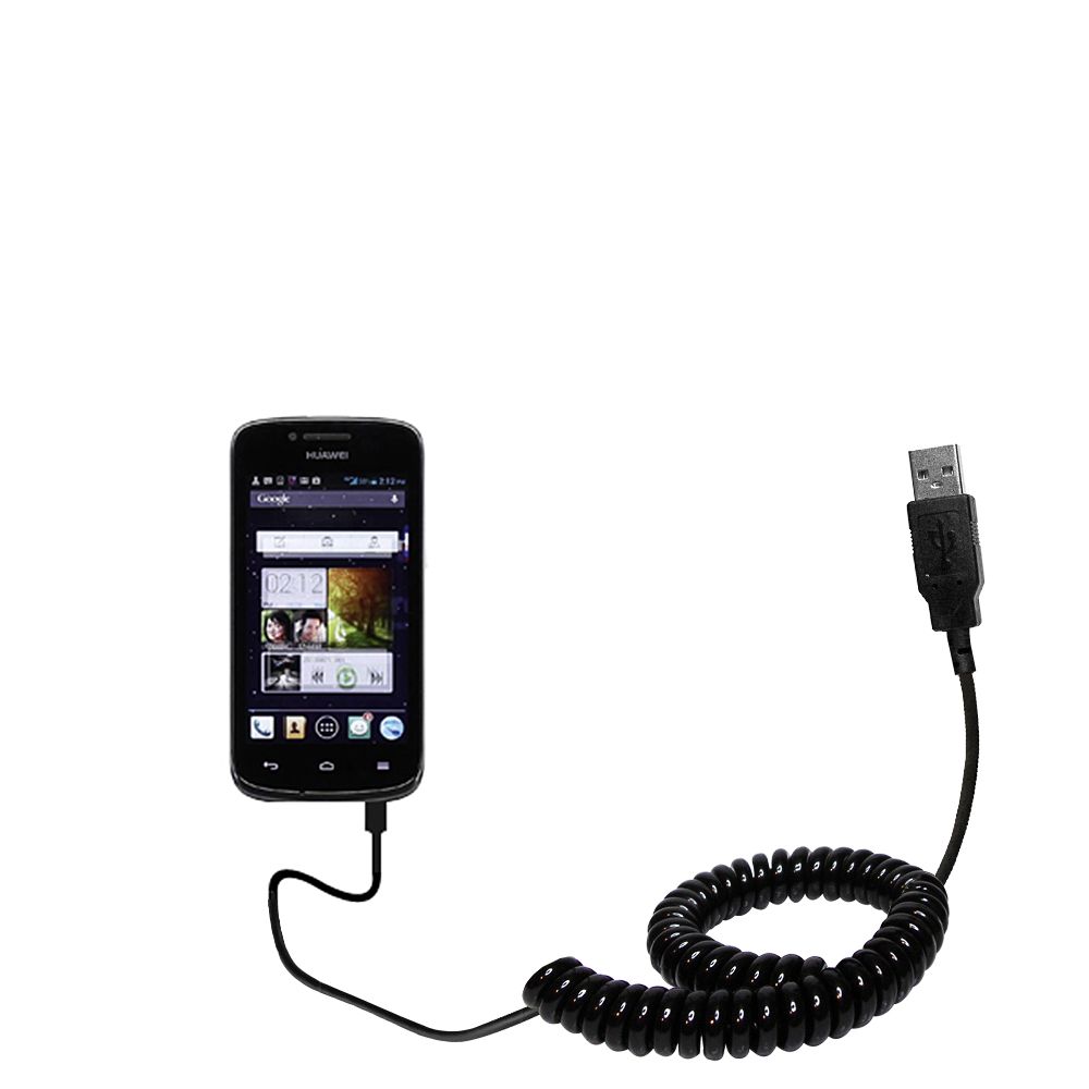 Coiled USB Cable compatible with the Huawei Vitria