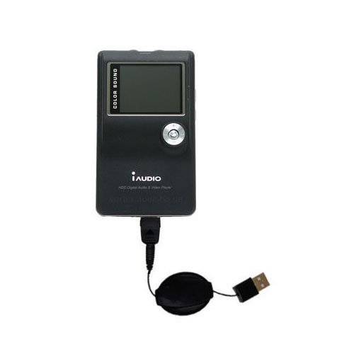 Retractable USB Power Port Ready charger cable designed for the Cowon iAudio X5 and uses TipExchange