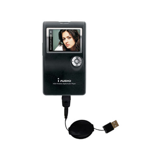 USB Power Port Ready retractable USB charge USB cable wired specifically for the Cowon iAudio X5L and uses TipExchange