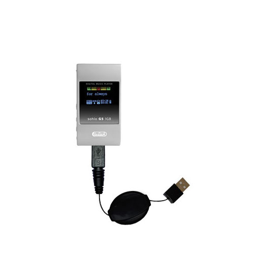 Retractable USB Power Port Ready charger cable designed for the iClick Sohlo G5 and uses TipExchange
